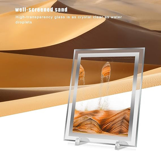 Moving Sand Bottle – Dynamic Art in Motion (Orange)