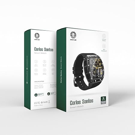 Rich Mille Carlos Santos Smart Watch – Multifunctional & Waterproof (Black)