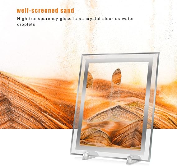 Moving Sand Bottle – Dynamic Art in Motion (Orange)