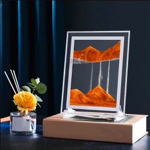 Moving Sand Bottle – Dynamic Art in Motion (Orange)