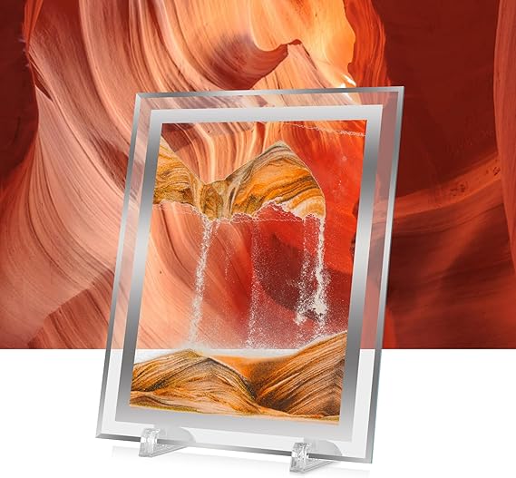 Moving Sand Bottle – Dynamic Art in Motion (Orange)