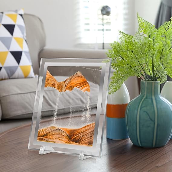 Moving Sand Bottle – Dynamic Art in Motion (Orange)