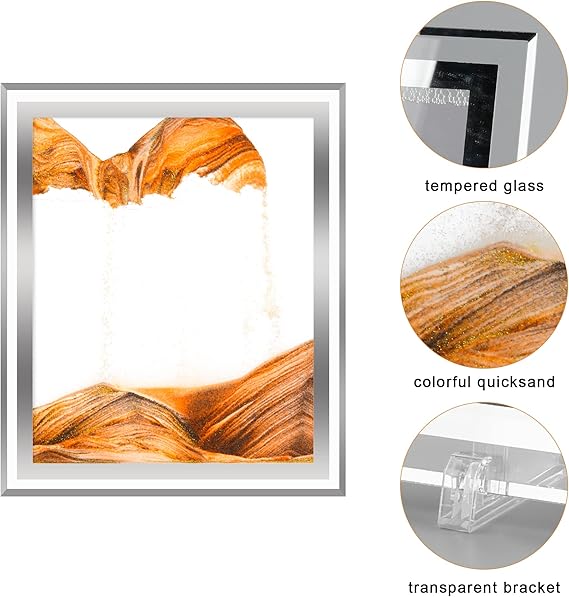 Moving Sand Bottle – Dynamic Art in Motion (Orange)