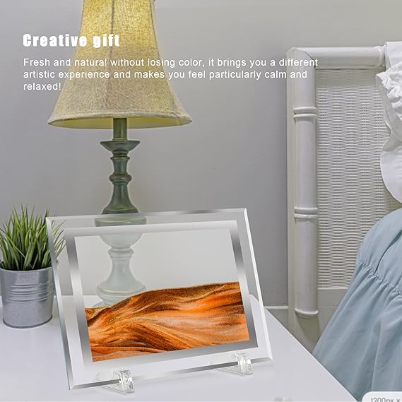 Moving Sand Bottle – Dynamic Art in Motion (Orange)