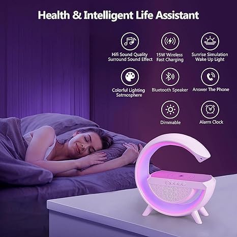 Smart Multi-Functional Speaker – Wireless Charging & Ambient Lighting